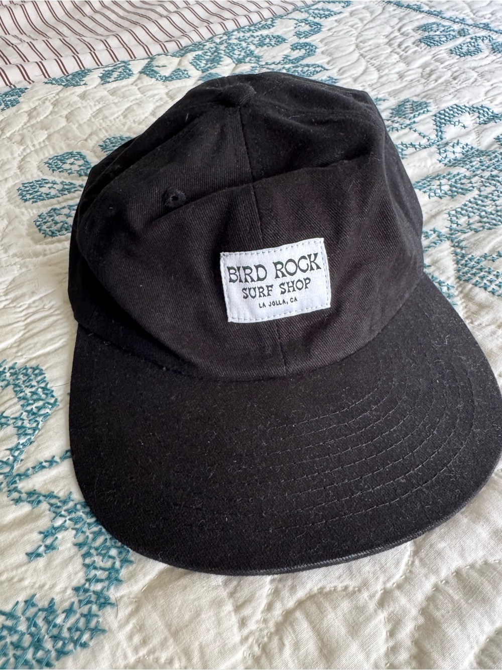 Bird Rock Surf Shop Black Patch Cap